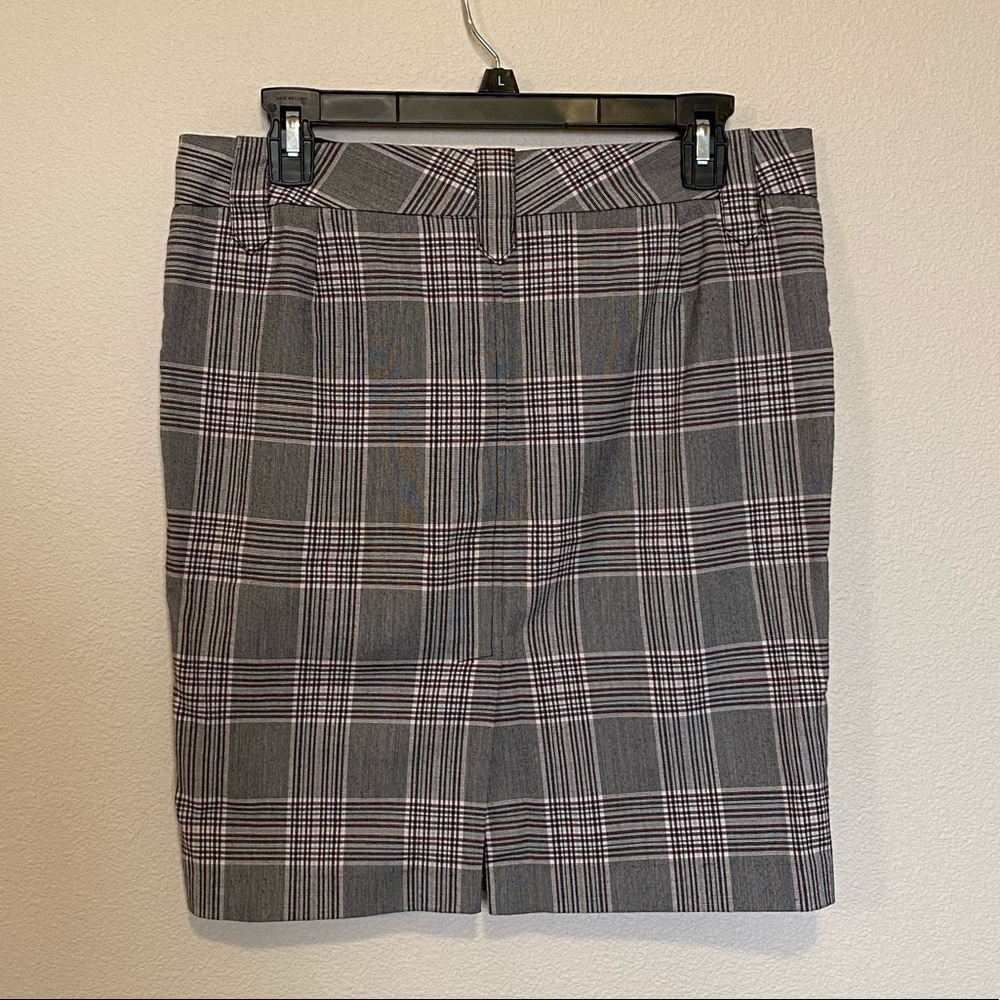 Rampage Vintage Editor Style Plaid Pencil Skirt - Picture 2 of 8